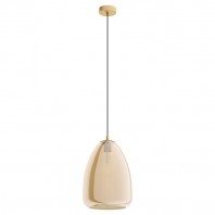 Eglo-Alobrase pendant light 300mm-Chrome / Brushed Brass